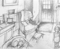 Diane Fitch, Lily and Pippin with the Yellow Chair