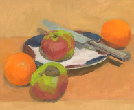Tim Kennedy, Apples, Oranges, Plate and Knife