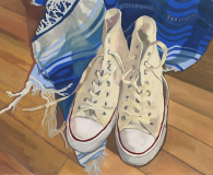 Michele Liebler, White Converse Sneakers
