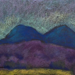 pastel colors on black paper