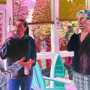 Women standing, smoking, artist: Danielle Muzina
