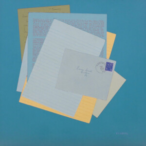 Handwritten letter, sheets of paper, artist: Fern T. Apfel