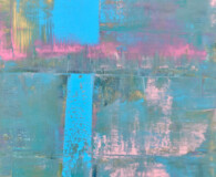 Blue, pink, and teal tones, abstract art