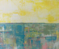 Yellow & green tones, abstract art