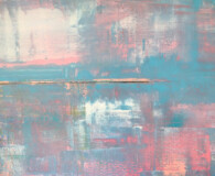 Pink & teal tones, abstract art