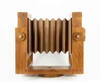wood and glass box side view