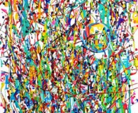 Abstract, multi-color.