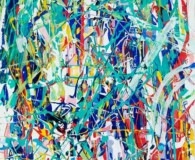 Abstract, multi-color.